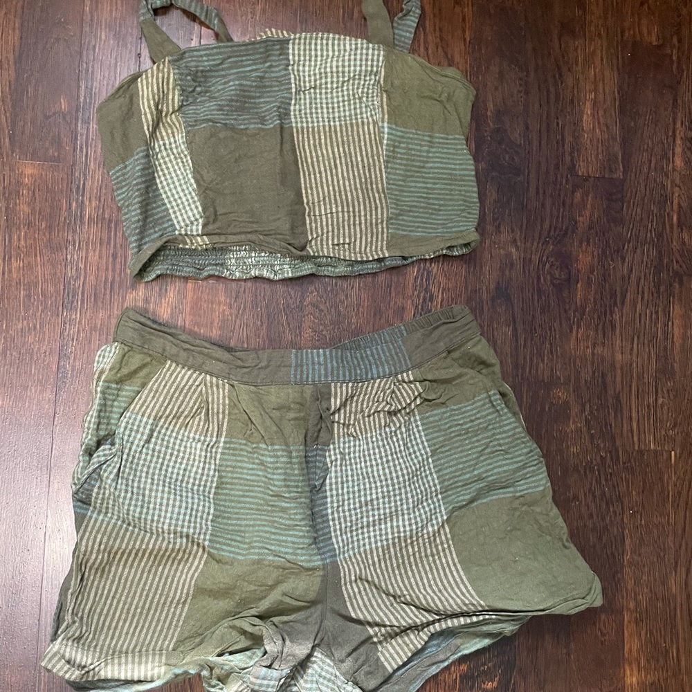 Matching two piece set (shorts and tank top)